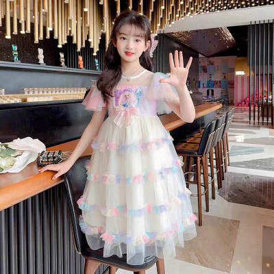 dress girls clutch rainbow satchel white CHN 38 (092802 C) - dress anak perempuan (ONLY 1PCS)